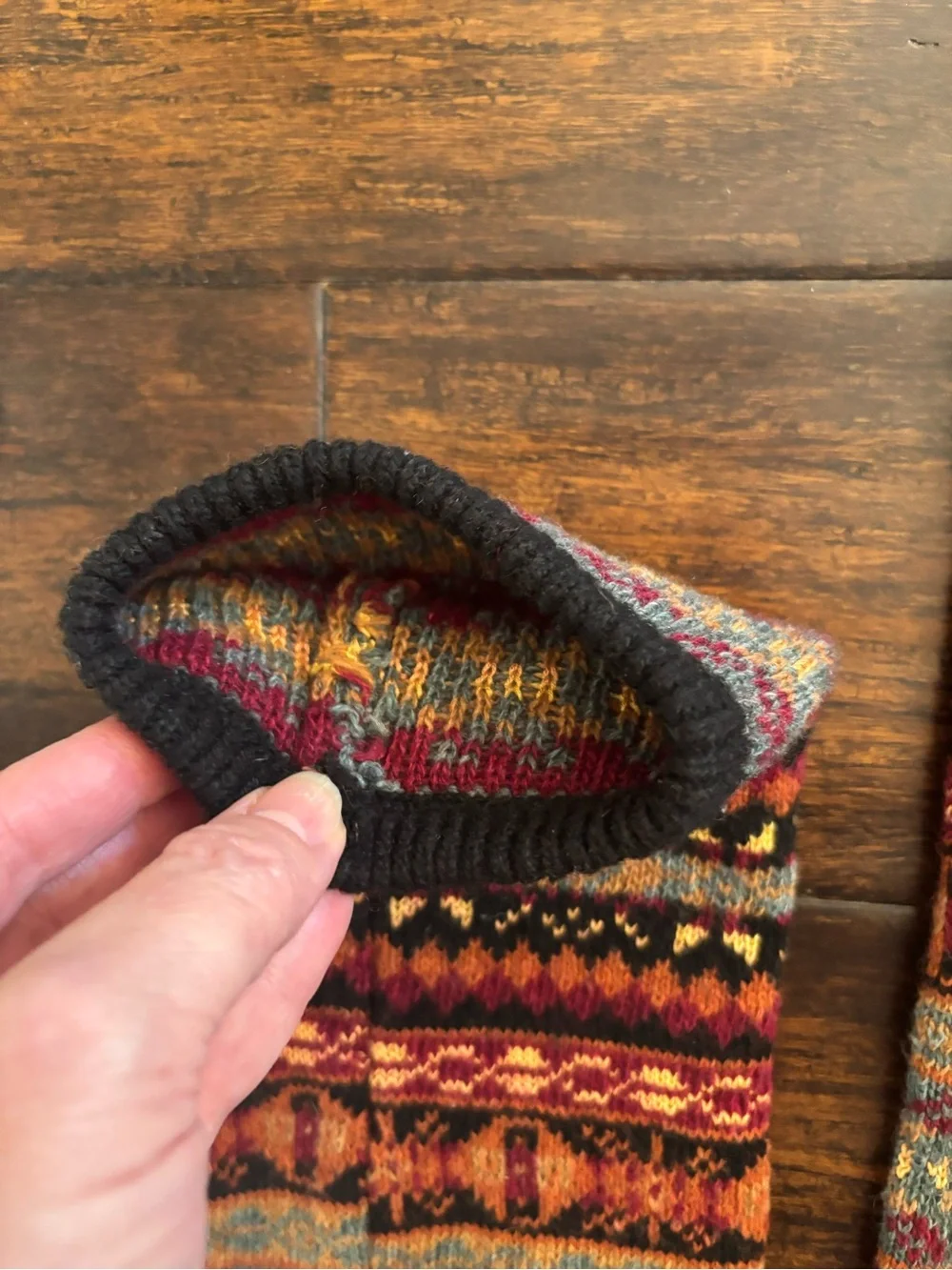 Multicolor Fair Isle Knit Leg Warmers - Patterned Winter Accessories